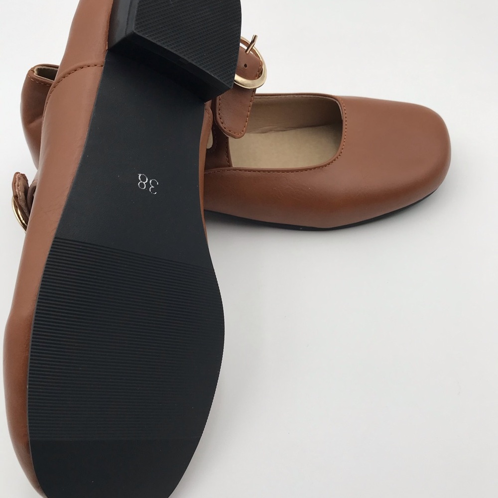 Harper & Lane Elegant Leather Brown Mary Jane Retro Shoes - Picture 5 of 5